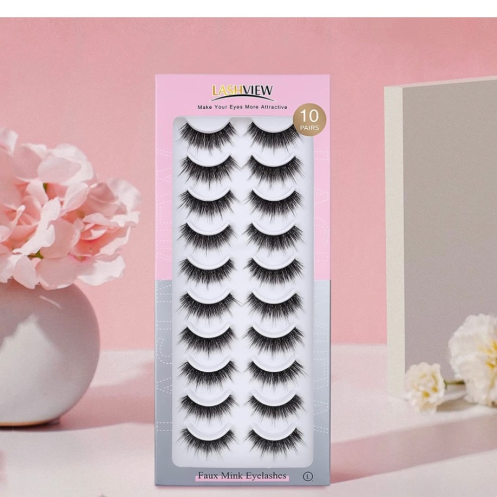 New LASHVIEW False Eyelashes,Demi Wispies lashes, 3D Natural Layered Effect